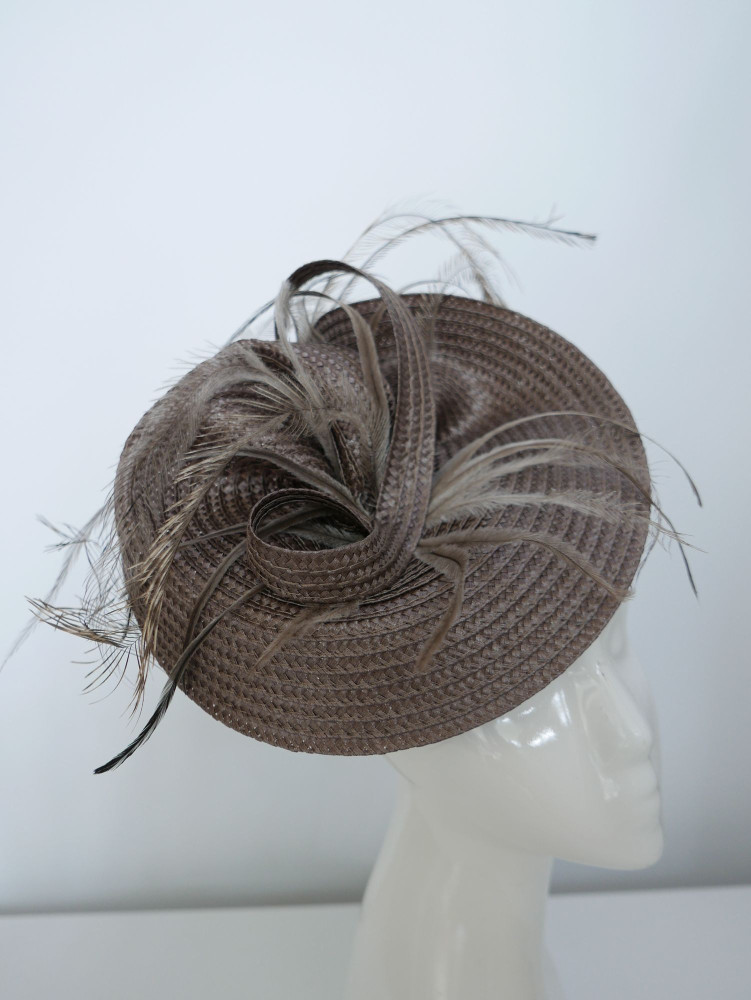 copy of copy of copy of copy of copy of copy of copy of copy of copy of Biało czarny fascynator z woalką na przepasce