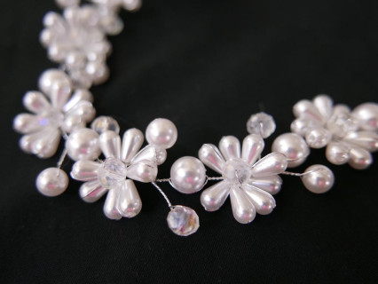 Wężyk - fantazyjny stroik 25 cm srebrna osnowa