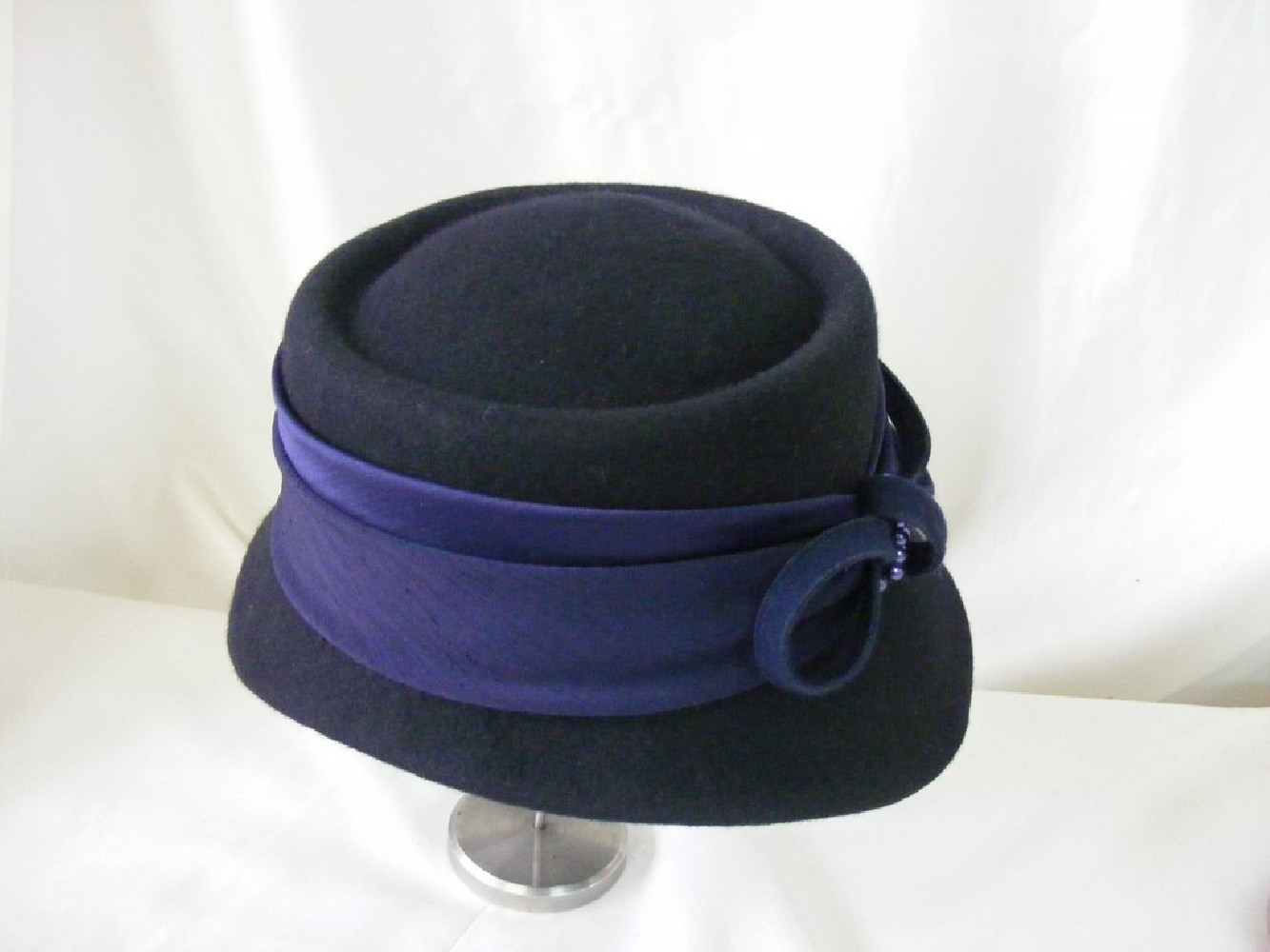 Tola granatowy kapelusz filcowy -54 -57m