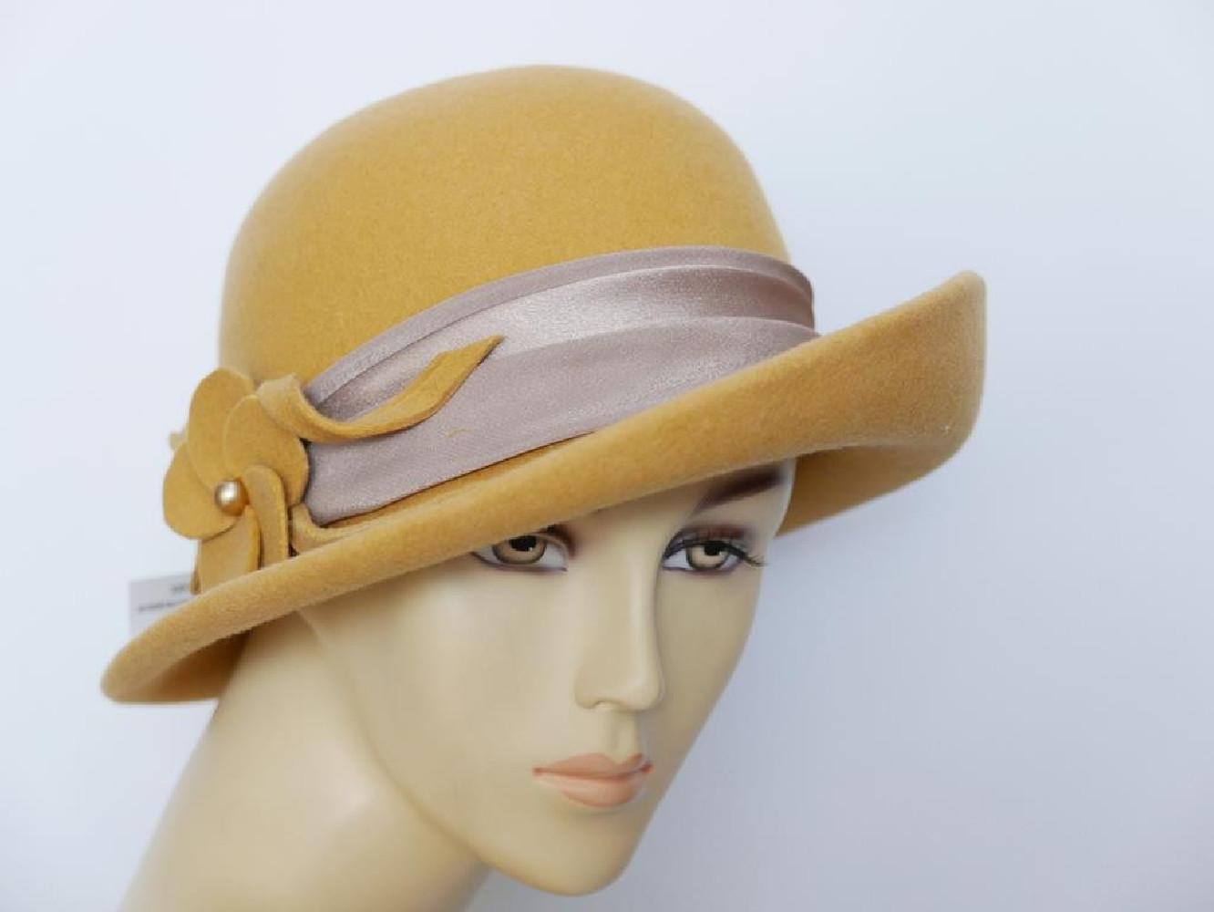 Clare- miodowy kapelusz filcowy-57-59  cm