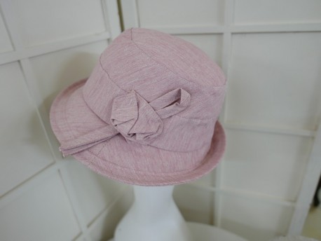 Iris różowy kapelusz tkanina 54-57 cm