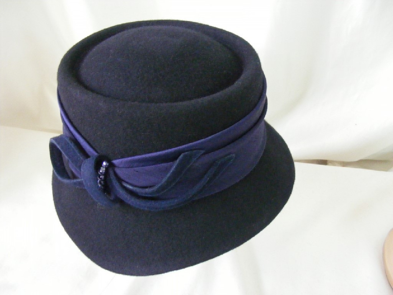 Tola granatowy kapelusz filcowy -54 -57m