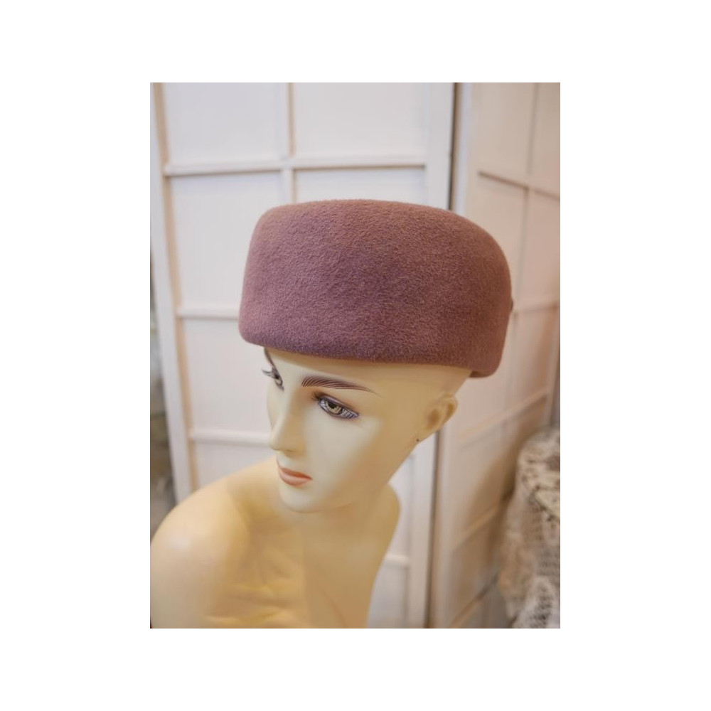 Olga wrzosowy róż toczek welurowy 53 -56 cm