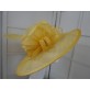 Maryla żółty wizytowy kapelusz  sinamay 53-57cm