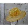 Maryla żółty wizytowy kapelusz  sinamay 53-57cm