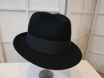 Trilby męski czarny kapelusz filcowy 53 cm