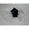 Biało- czarny 3 w1 stroik do włosów sukni kapelusza