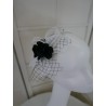 Biało- czarny 3 w1 stroik do włosów sukni kapelusza
