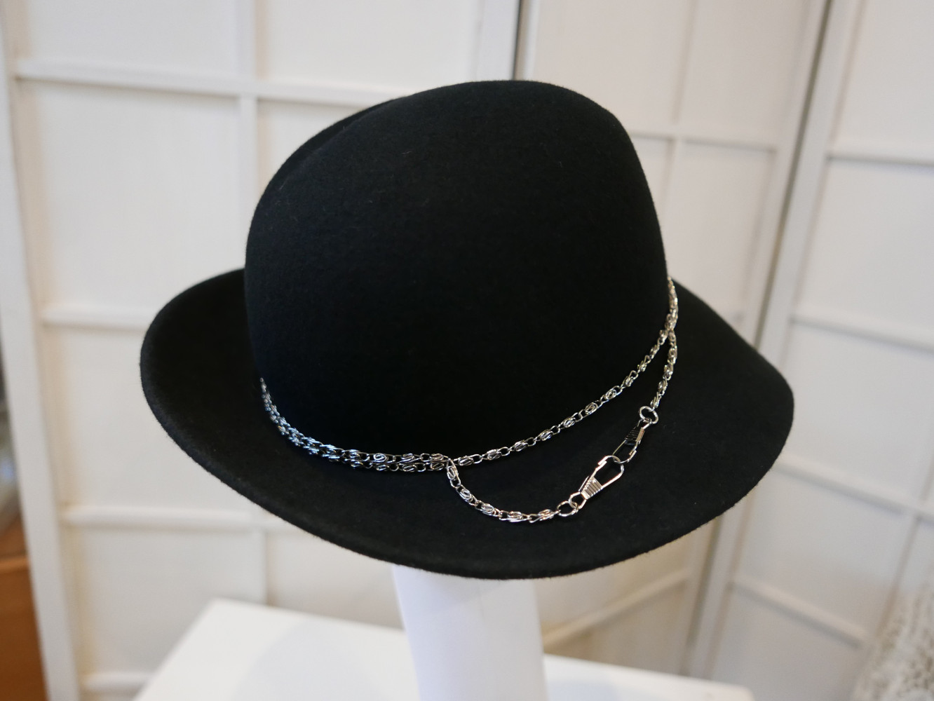 Atena czarny kapelusz filcowy 54-56cm