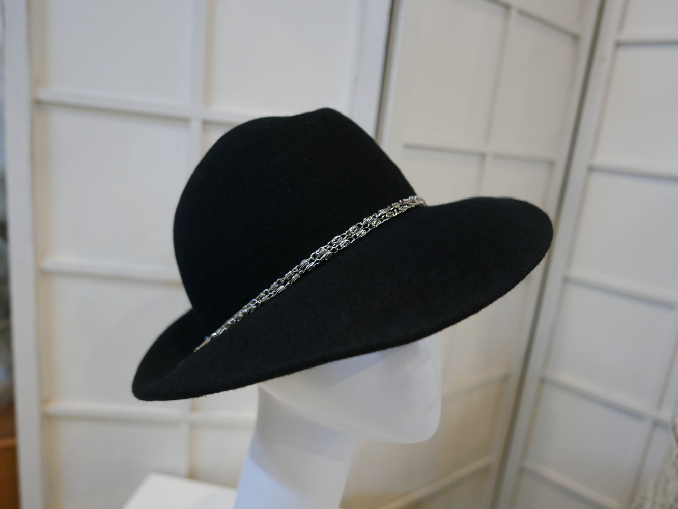 Atena czarny kapelusz filcowy 54-56cm