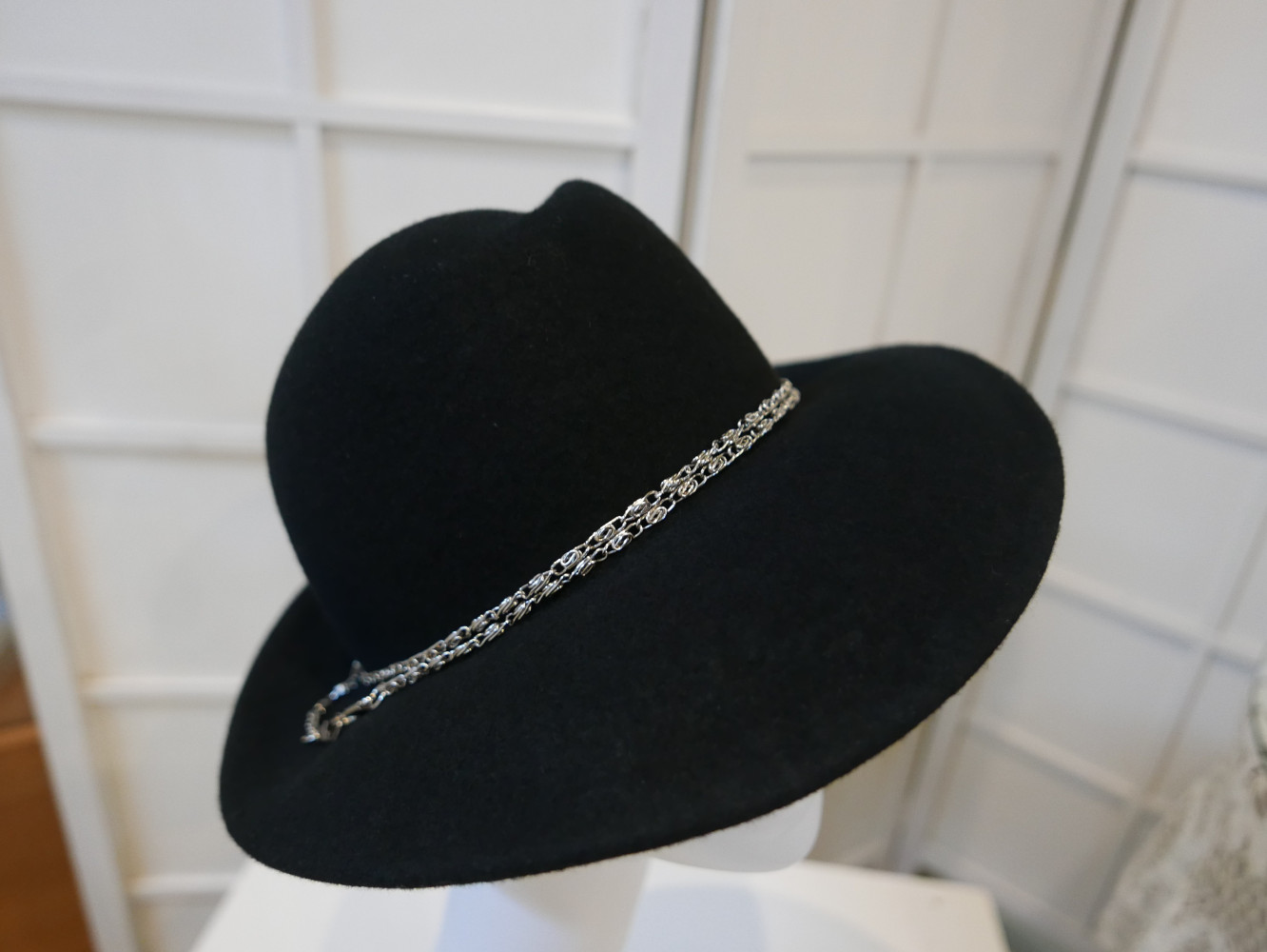 Atena czarny kapelusz filcowy 54-56cm