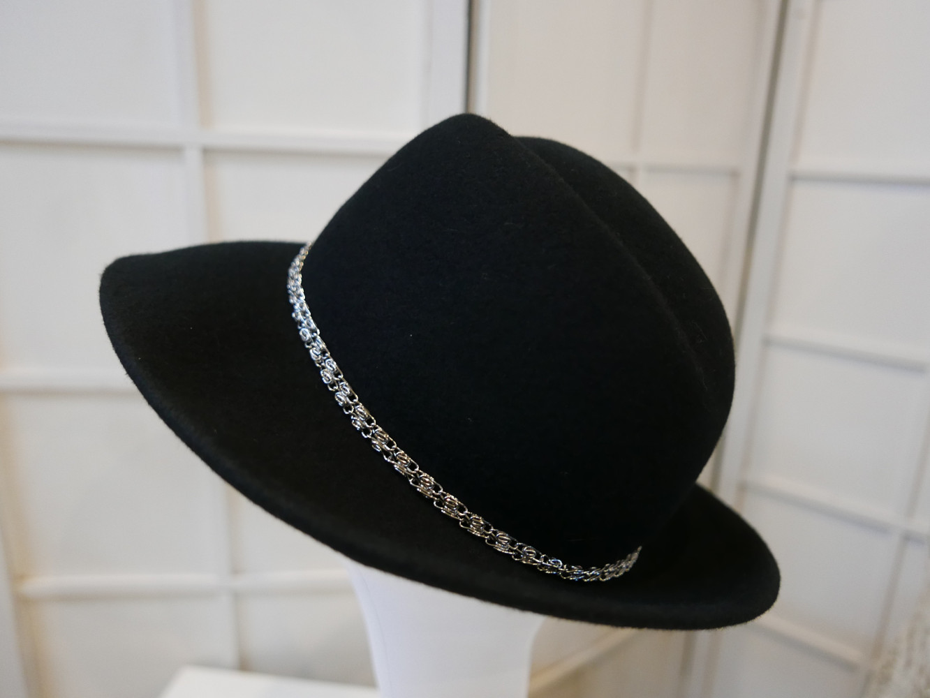 Atena czarny kapelusz filcowy 54-56cm