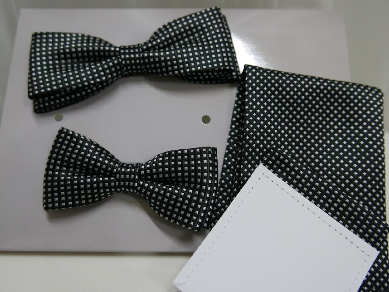 Zestaw ojciec i syn muchy z poszetkami