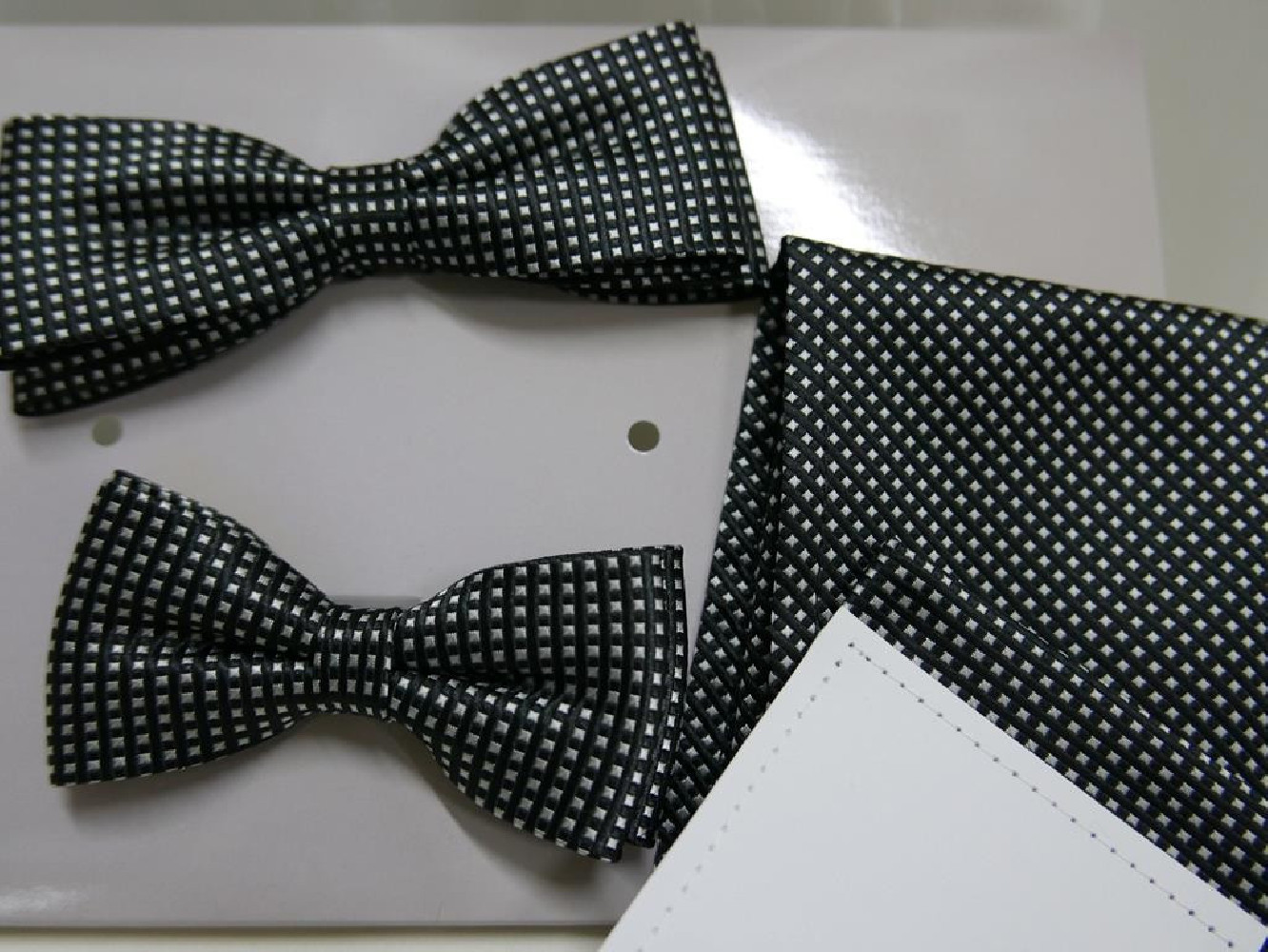 Zestaw ojciec i syn muchy z poszetkami