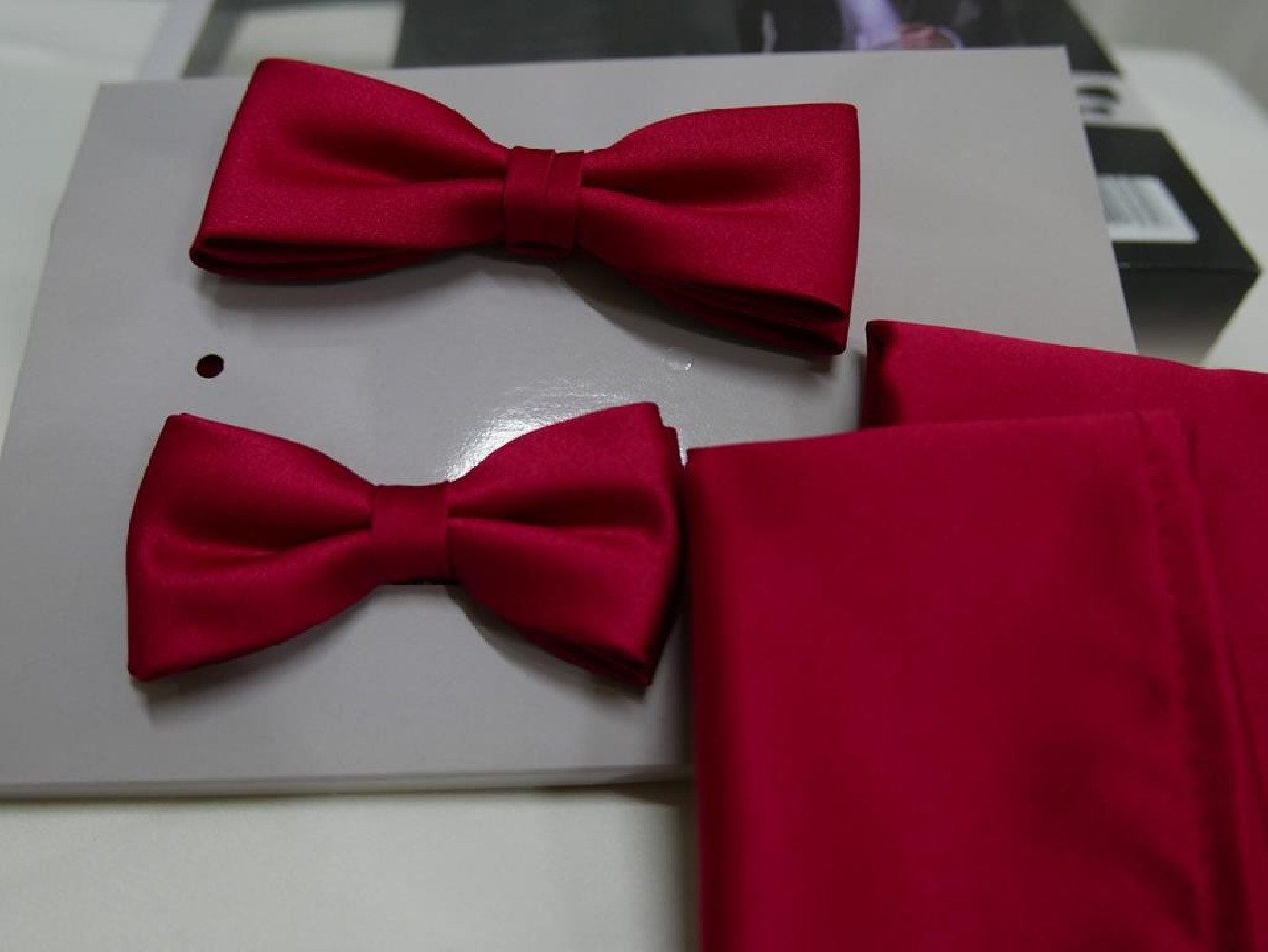 Zestaw ojciec i syn muchy z poszetkami